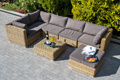 Лунго модуль диванный прямой плетеный из искусственного ротанга