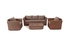 Капучино лаунж-зона плетеная из искусственного ротанга