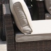 Комплект плетеной мебели из искусственного ротанга AFM-320B Brown коричневый с бежевыми подушками и диваном-трансформером