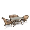 Обеденный комплект плетеной мебели T130-LV520BB Beige/Beige из искусственного ротанга