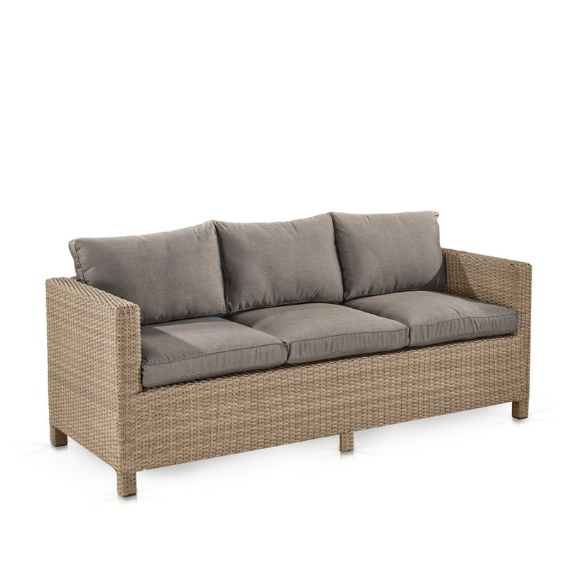 Обеденный комплект плетеной мебели из искусственного ротанга T365/S65B-W65 Light Brown светло-коричневый на 6 персон