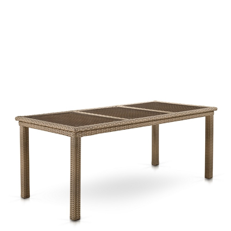 Обеденный комплект плетеной мебели из искусственного ротанга T365/S65B-W65 Light Brown светло-коричневый на 6 персон