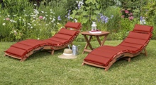 Комплект шезлонгов AFM-803A-T133 Beige-Terracotta с терракотовыми двусторонними матрасами