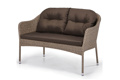 Обеденный комплект плетеной мебели из искусственного ротанга T198B/S54B-W56 Light brown с двумя диванами