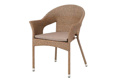 Обеденный комплект плетёной мебели из искусственного ротанга T601/Y79B-W56 Light Brown на центральной опоре
