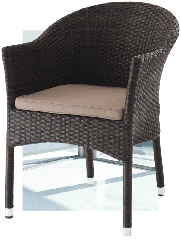 Плетеное кресло AFM-353BL Brown + подушка