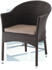 Плетеное кресло AFM-353BL Brown + подушка