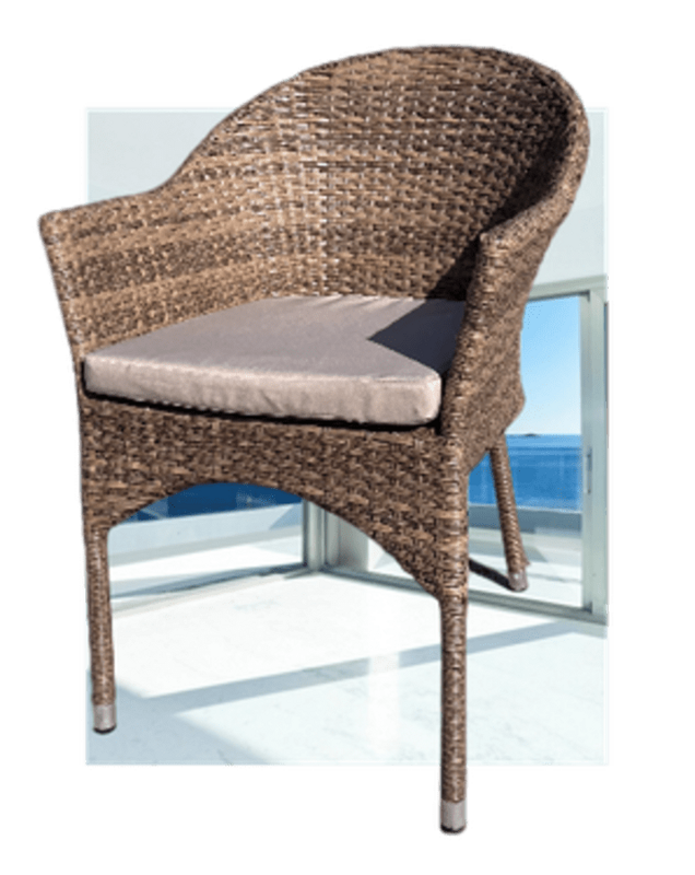 Плетеное кресло AFM-353CL Beige + подушка