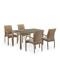 Обеденный комплект плетеной мебели T256B/Y379B-W65 Light Brown прямоугольный стол 4 персоны Обеденный комплект плетеной мебели T256B/Y379B-W65 Light Brown прямоугольный стол 4 персоны