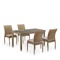 Обеденный комплект плетеной мебели T256B/Y380B-W65 Light Brown прямоугольный стол 4 персоны Обеденный комплект плетеной мебели T256B/Y380B-W65 Light Brown прямоугольный стол 4 персоны
