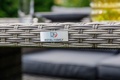 Обеденный комплект KARL PLUS из искусственного ротанга, серый