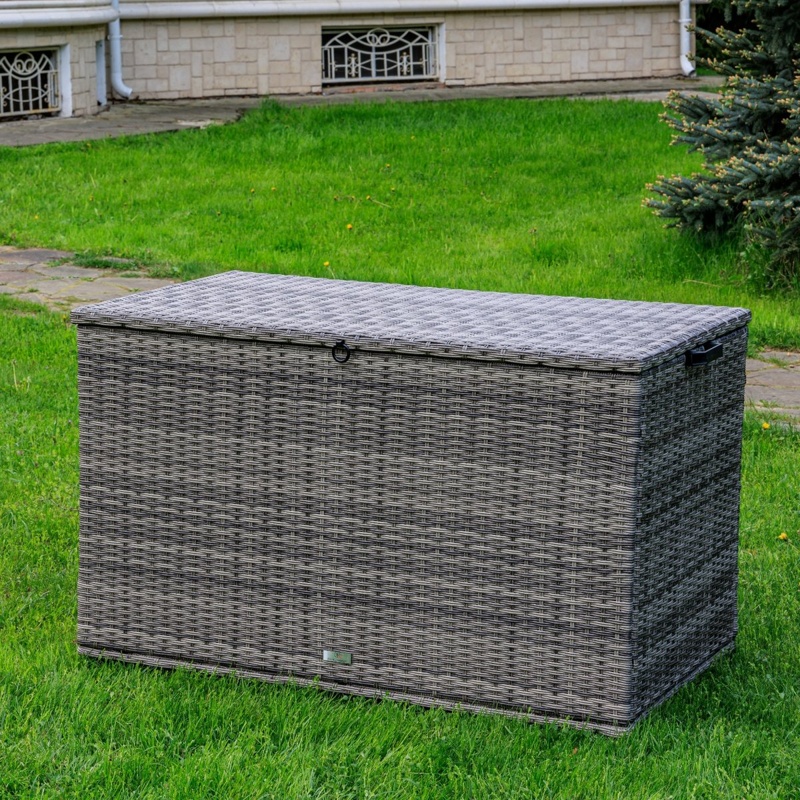 Сундук для хранения KARL 120 c колесиками серый