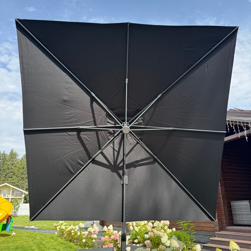 Зонт SKY BLACK квадратный в комплекте с утяжелителями