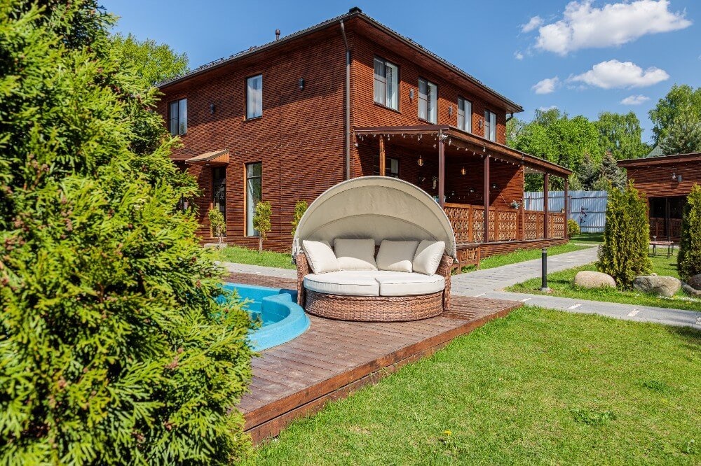 Диван-трансформер Violetta из искусственного ротанга, коричневый